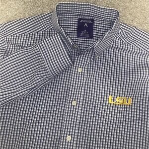 Antigua LSU Tigers Louisiana State University Button Down Logo Pocket NCAA Men M